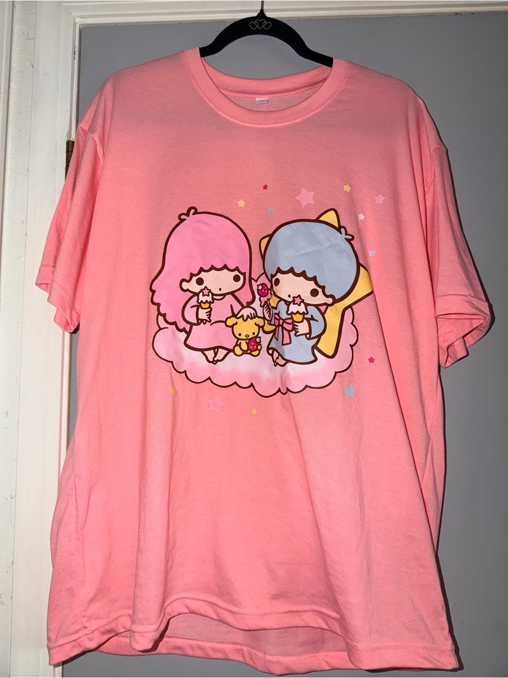 ⭐️NWOT Little Twin Stars Pink T-Shirt size XL